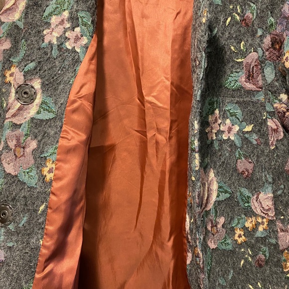 Vintage SISLEY Floral Coat Size US 4 - Picture 5 of 6